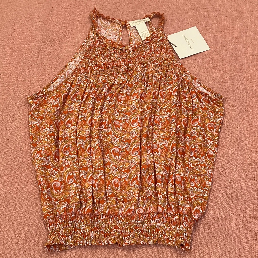Cynthia Rowley NWT med wm’s Paisley Tank Top